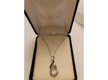 Sterling Silver And Diamond Necklace