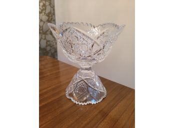 Cut Crystal 2 Pc Footed Bowl - Use Separately Or Together