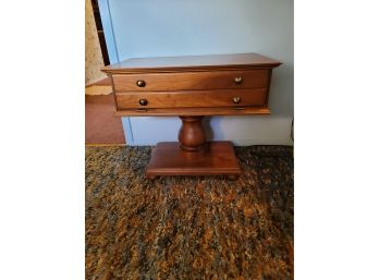Cool Swivel Top Side Table With Drop Down Drawer - Read For Dimensions