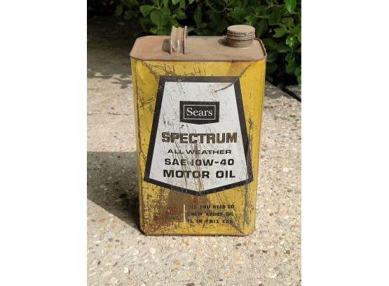 Large Vintage Sears Spectrum Motor Oil