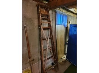 Tall Wooden Step Ladder