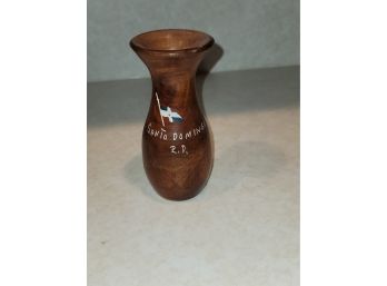 Small Wood Vase From Santo Domingo