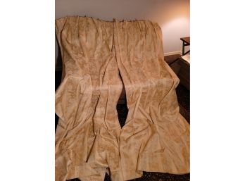 Heavy Gold Pinch Pleat Curtains