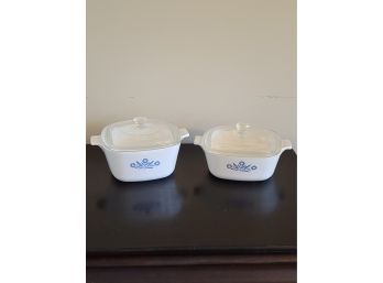 Corningware Covered Dishes Set Of 2 Cornflower Blue