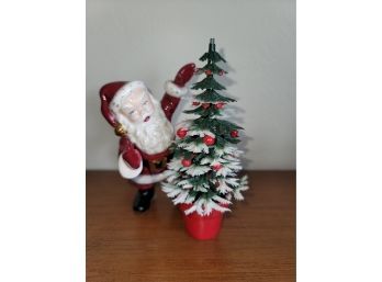 Santa And Tree