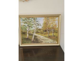 Original Artist Stribrsky 1965 - Birch Trees