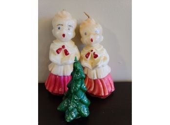 Vintage Gurley Choir Candles - Bottoms Are Warped