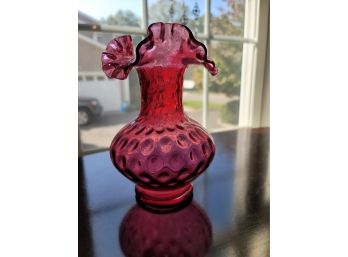 Cranberry 7' Vase