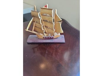 Small Bamboo Williamsburg VA Sailing Ship Souvenir