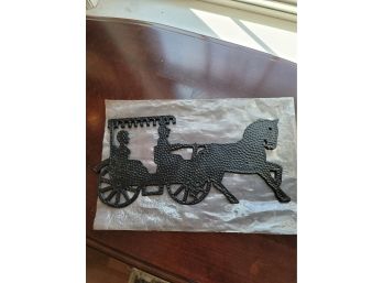 Plastic Horse And Buggy For Door Decor