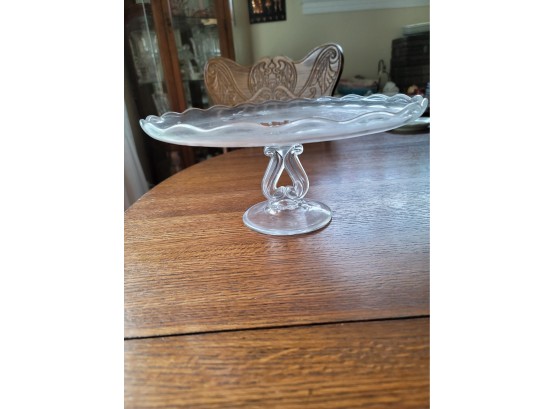 Glass Footed Cake Dish 11.5' Wide