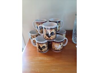 Collection Of Sakura Chicken/rooster Mugs