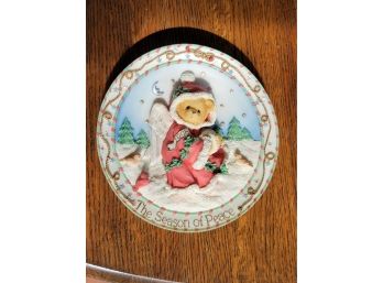 1996 Cherished Teddies Christmas Plate