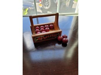 Mini Wooden Apple Basket