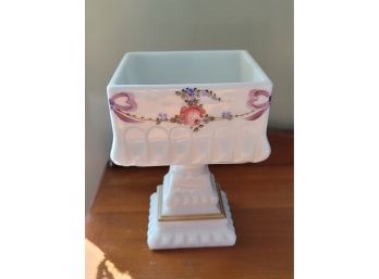 Footed Milk Glass Dish