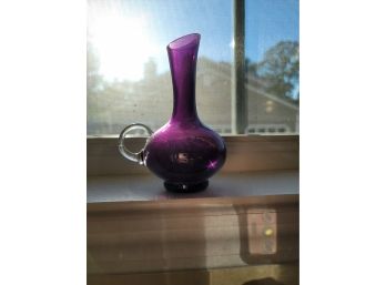 Amethysr Glass Bud Vase