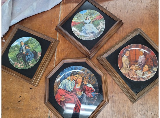 Gone With The Wind Plates In Holders