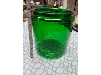 Large Forest Green Glass Apothecary Jar