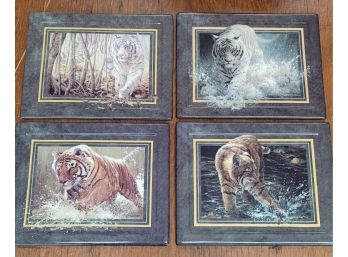4 Big Cat Porcelain Tiles - Hadley Collections - Numbered - Limited Edition