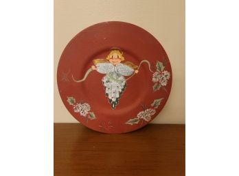 10' Wooden Hand Painted Angel Plate