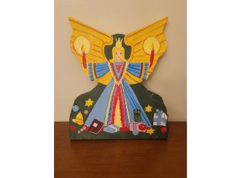 12' Hand Painted Angel Plaque