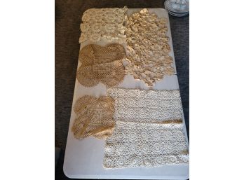 5 Doilies- Assorted Sizes