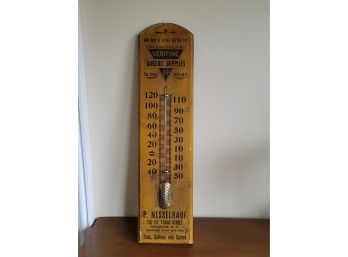 Antique Wood - Nesselhaufs Verifine Baking Supplies Advertising Thermometer