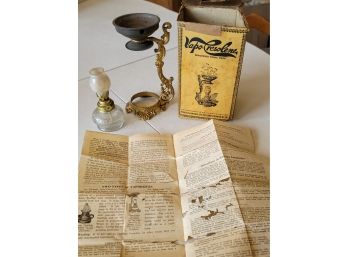 1893 Vapo Crestline Vaporizer Oil Lamp With Original Box And Instructions
