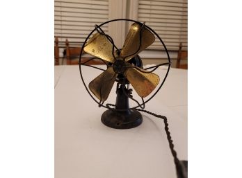 1919 Polar Cub Type G Fan By AC Gilbert - Untested - Need 3 Small Screws To Hold Cage On