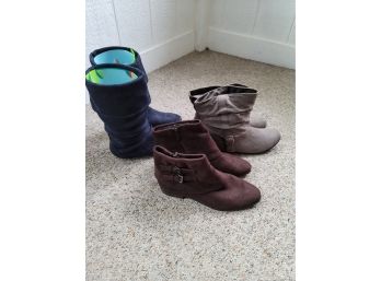 3 Pair Boots - 7 & 9 Sizes - M