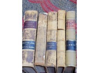 5 Antique 1800s Law Books From NY Judge