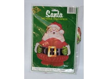 1982 Vintage New In Bag Beistle Honeycomb Santa #2