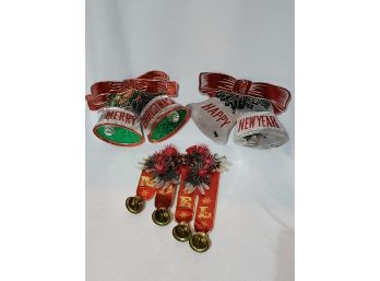 3 - 1950s Double - Glo Foil Holiday Decorations