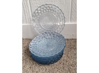 1930s Blue Bubble Dishes - 6.5' - 13 In All - No Shipping - M