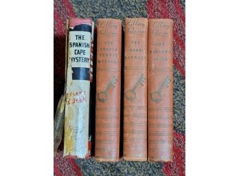 4 Ellery Queen Books 1930s-40s