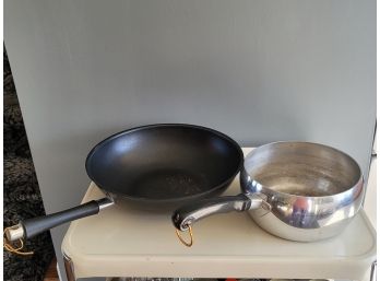 Nordic Ware Wok And 3 1/2 Qt Wear Ever Pot