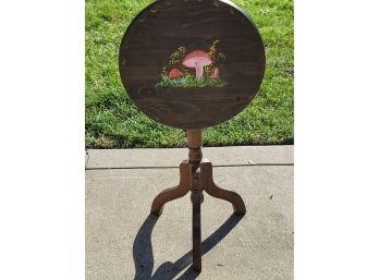 Cute Painted  Mushroom Table