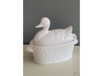 Covered Duck Tureen With Ladle