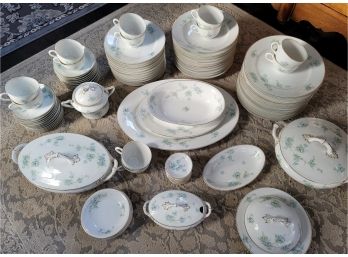 Vintage Carlsbad China - Blue And Green - Very Large Lot