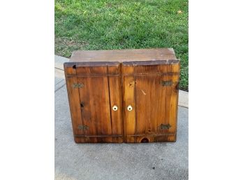 Old Wooden Cabinet With Two Shelves