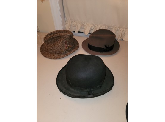 3 Vintage Mens Hats