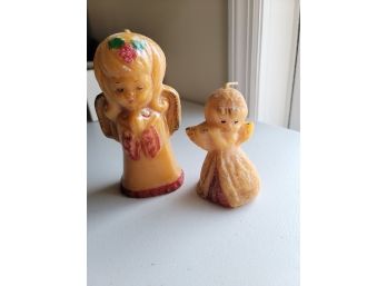 2 Vintage Angel Candles - K