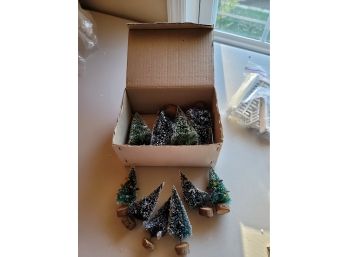 Dept 56 Frosted Topiary Trees