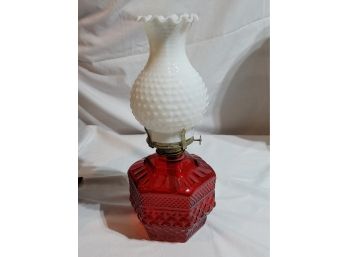 Red And White Oil Lamp - 14'