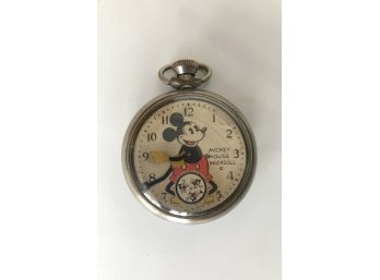 Vintage Ingersoll Mickey Pocket Watch