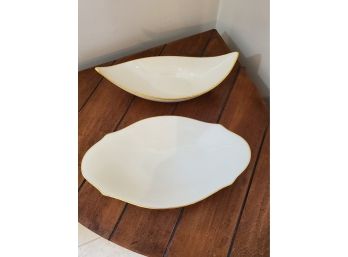 Two Geometric Shaped Lenox Dishes