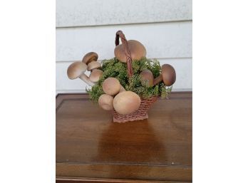 Faux Mushroom Basket