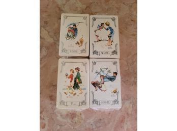 Norman Rockwell Four Seasons Decks Of Cards