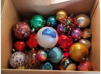Box Of Mid Century Ornaments