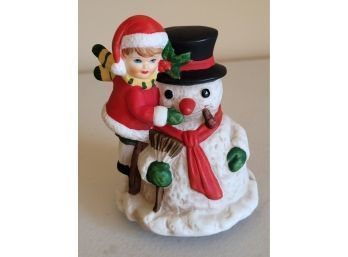 Bisque Musical Christmas Snowman